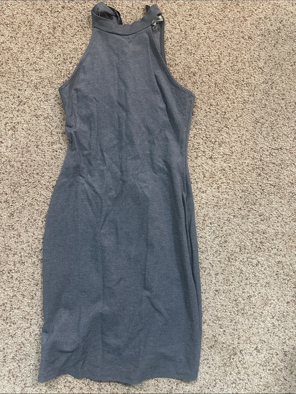 Rolla Coster Charcoal Gray Sleeveless Midi Bodycon Dress